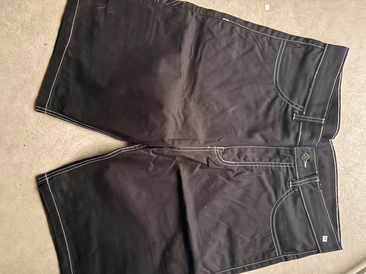 Carhartt Workwear Cargo Shorts Zwart W34 – Witte stiksels – Uitstekende staat – photo 6